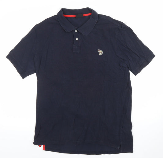 Paul Smith PS Men's Blue Cotton Polo Shirt Size L Regular Fit