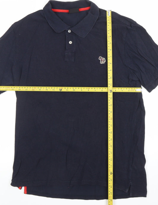 Paul Smith PS Men's Blue Cotton Polo Shirt Size L Regular Fit