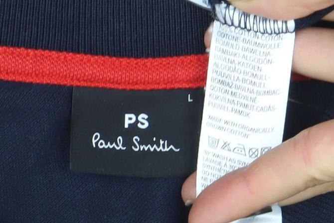 Paul Smith PS Men's Blue Cotton Polo Shirt Size L Regular Fit