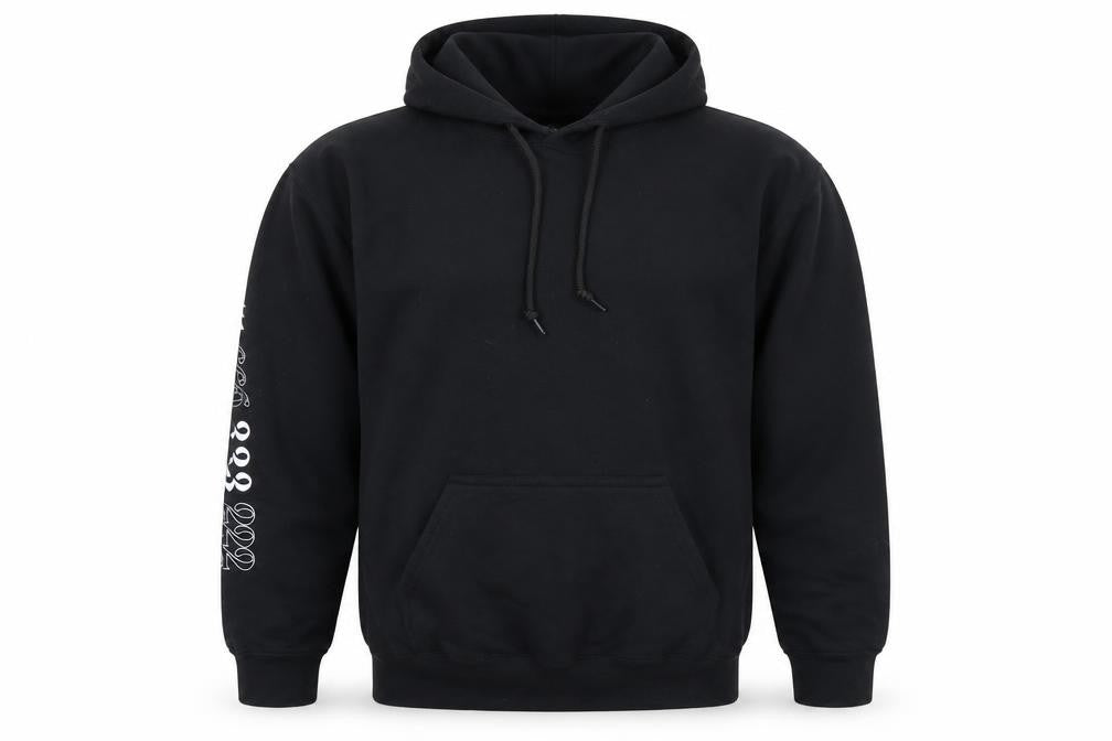 Boohoo Men’s Black Angel Anarchy Pullover Hoodie Size M Graphic Print