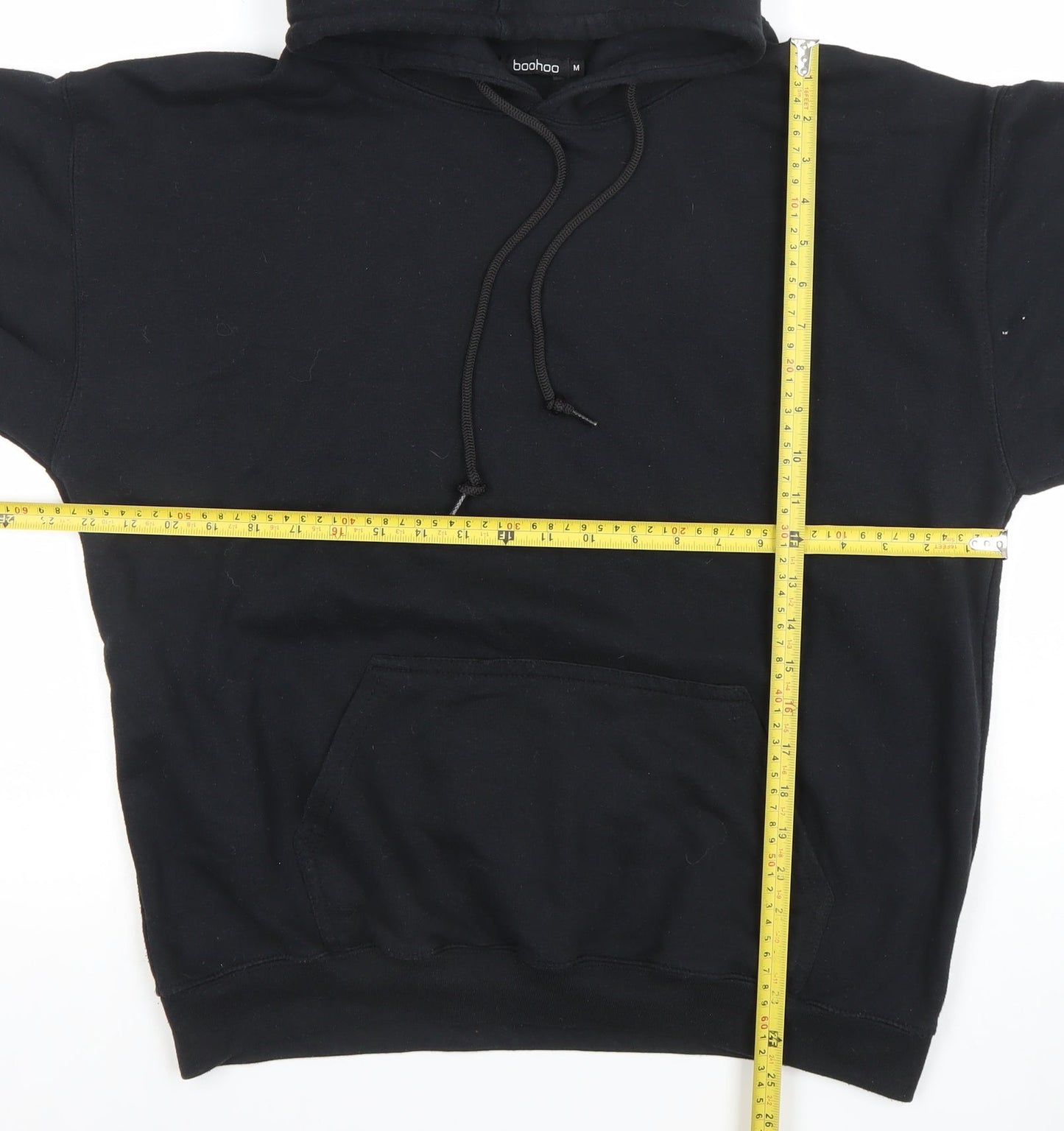 Boohoo Men’s Black Angel Anarchy Pullover Hoodie Size M Graphic Print