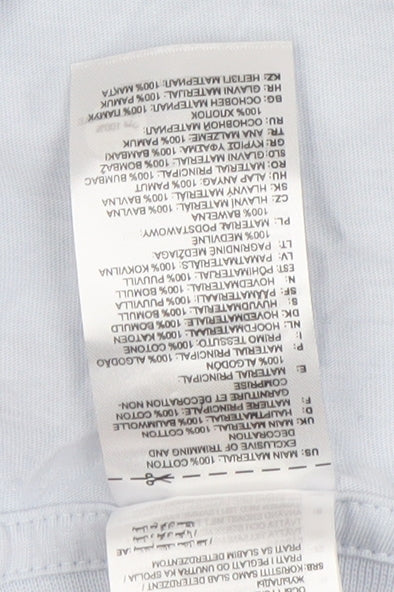 Adidas Men's Light Blue Crew Neck Cotton T-Shirt XL