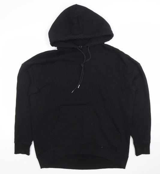 Very Women’s Black Cotton Blend Pullover Hoodie Size 14