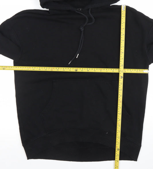 Very Women’s Black Cotton Blend Pullover Hoodie Size 14