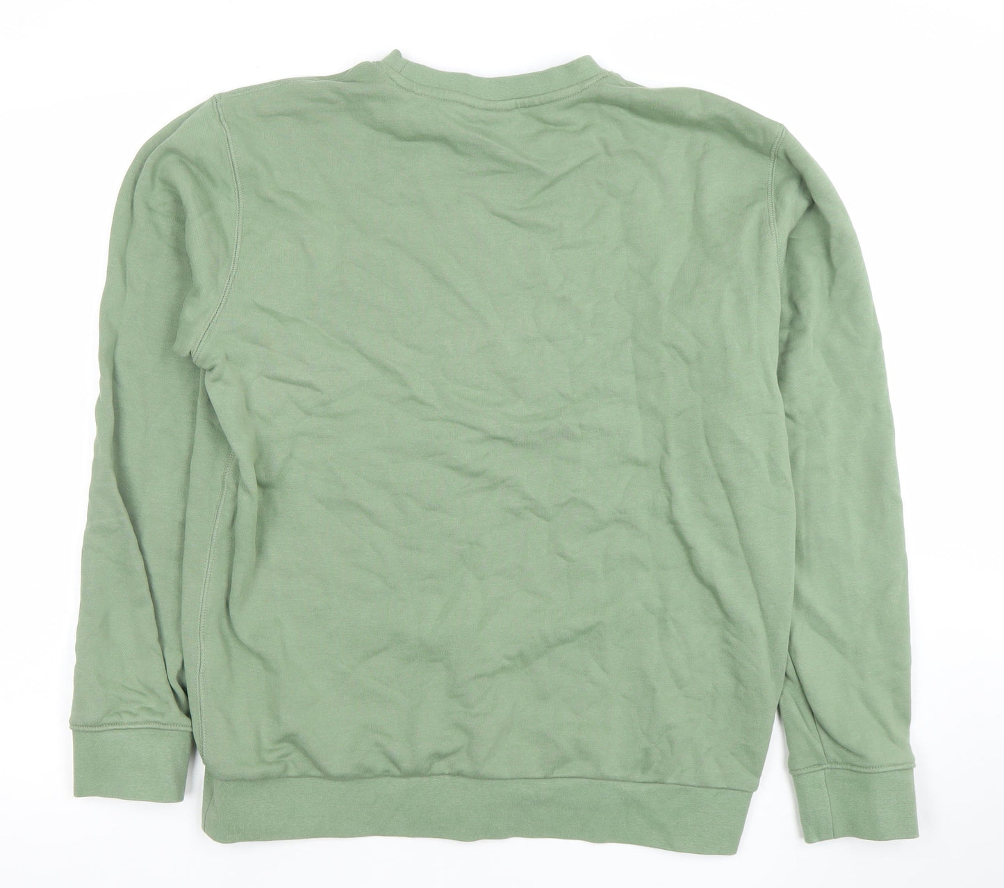 Celio Women Khaki Green Crew Neck Pullover Sweatshirt Size M