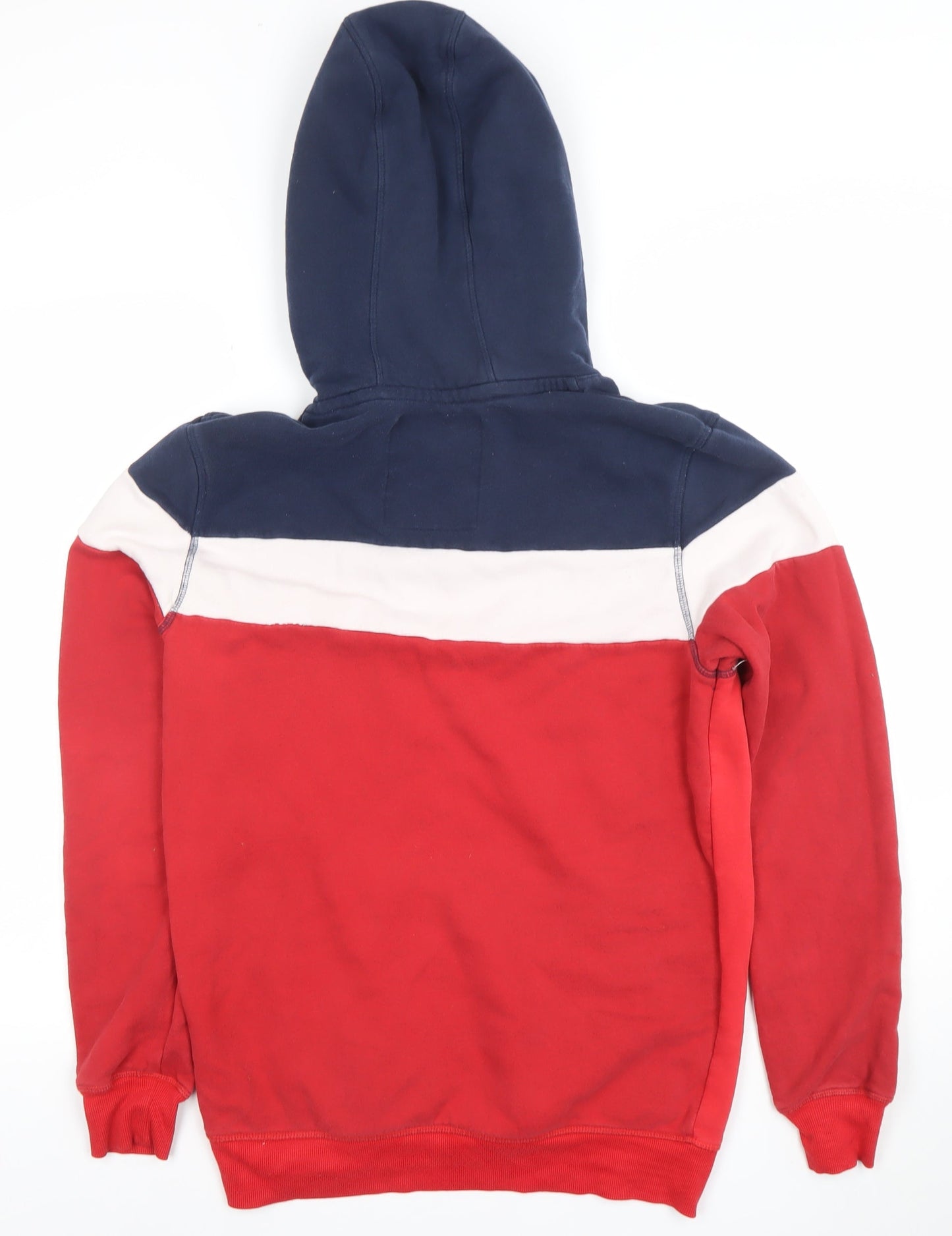 Livergy Men's Red Blue White Pullover Hoodie Size S Cotton Blend
