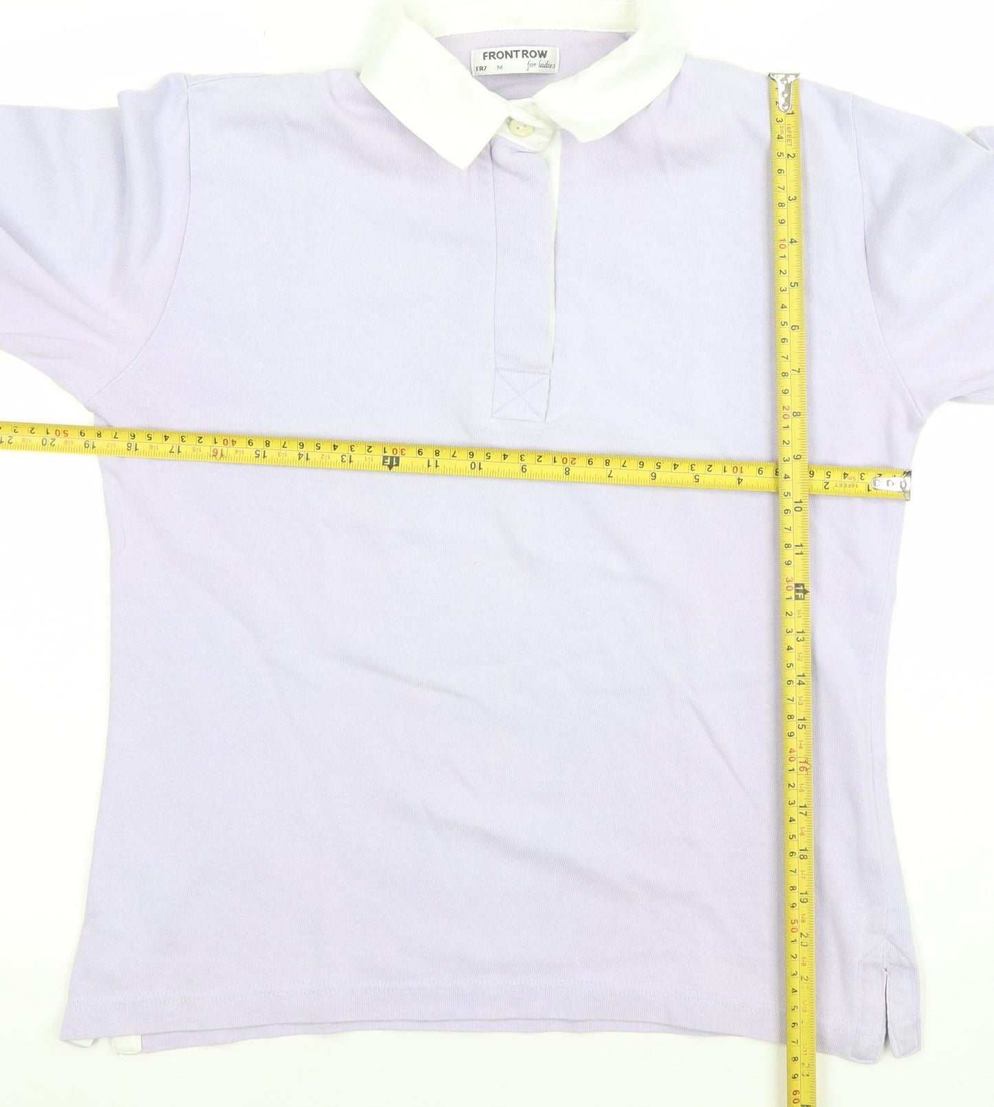 Front Row Womens Lilac Long Sleeve Henley Sweatshirt Medium 100% Cotton