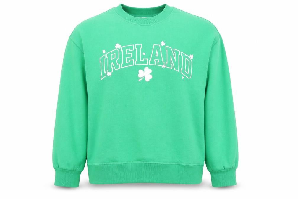 Primark Women's Green Ireland Graphic Pullover Sweatshirt Size M