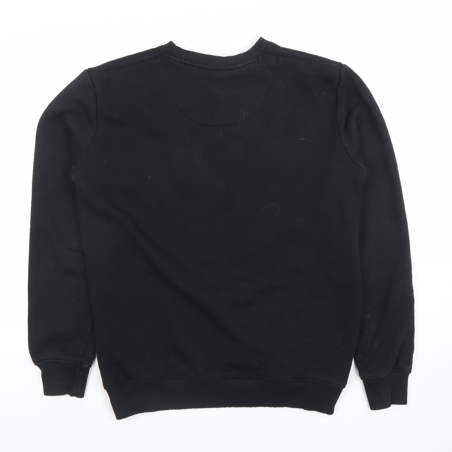Pull & Bear Men's Black Skull Embroidered Sweatshirt Size S