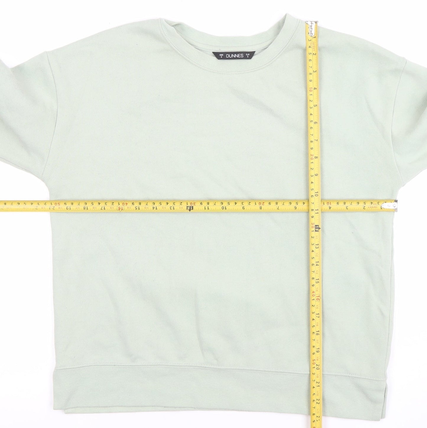 Dunnes Women’s Light Green Crew Neck Pullover Sweatshirt Size S