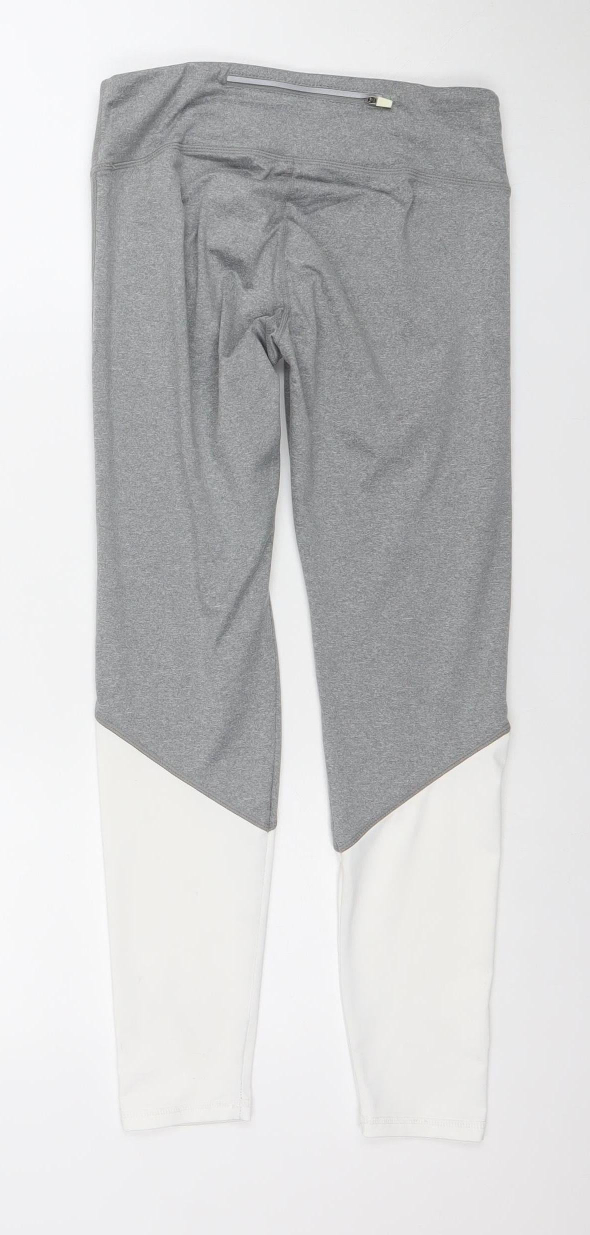 Diesel Womens Grey Activewear Leggings Sports Gym Stretch S