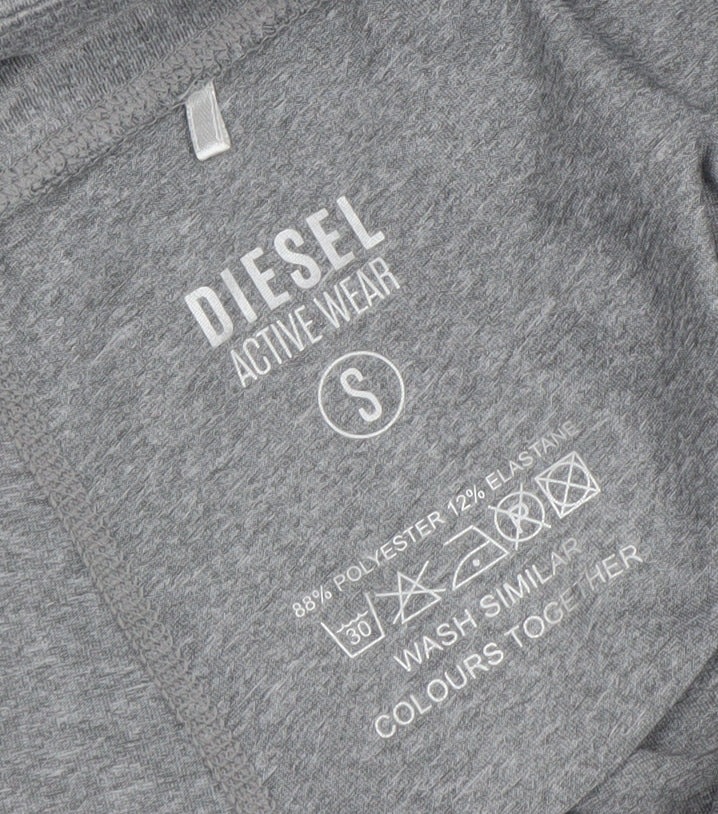 Diesel Womens Grey Activewear Leggings Sports Gym Stretch S
