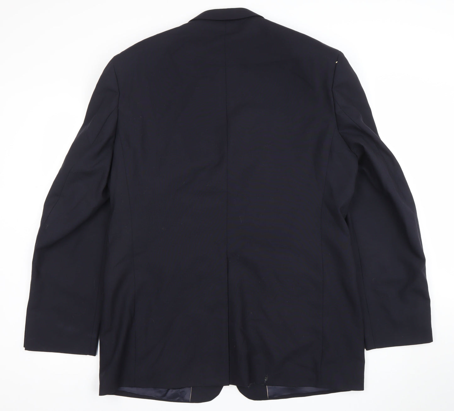 Next Men's Blue Wool Blend 42R Regular Fit 3-Button Blazer