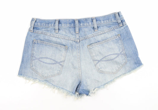 Abercrombie & Fitch Women's Blue High Rise Festival Cut-Off Denim Shorts Size 4