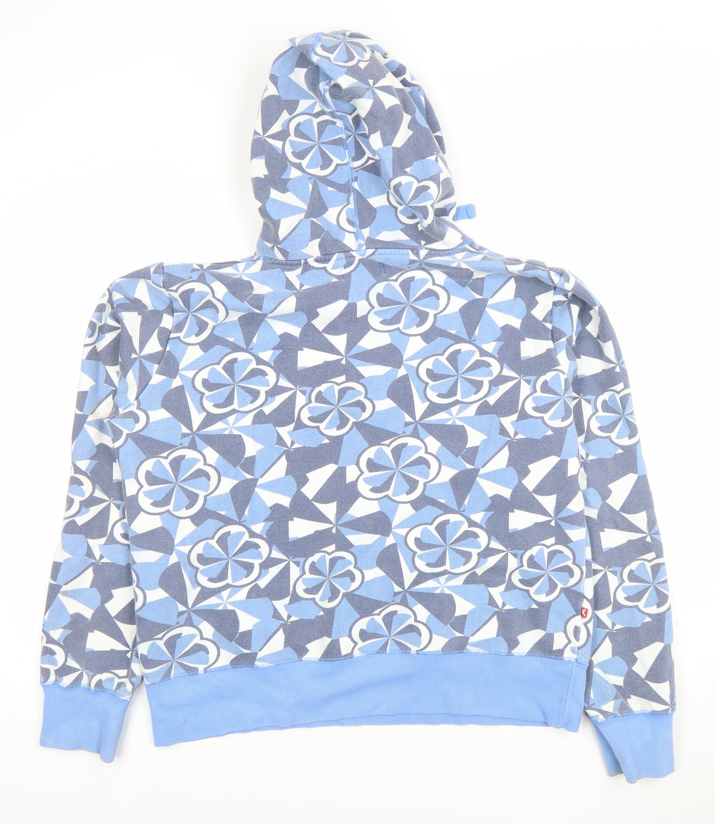 Kickers Womens Blue Floral Pullover Hoodie Size 18 Cotton Blend
