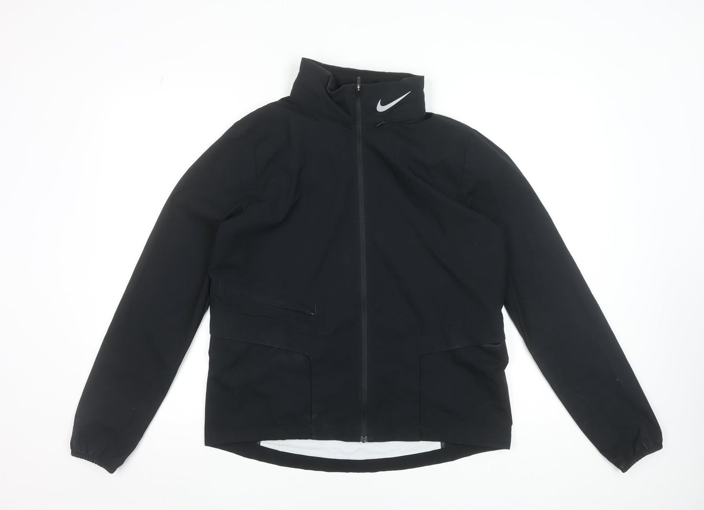 Nike Womens Black Medium Shield Windbreaker Softshell Jacket