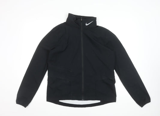 Nike Womens Black Medium Shield Windbreaker Softshell Jacket