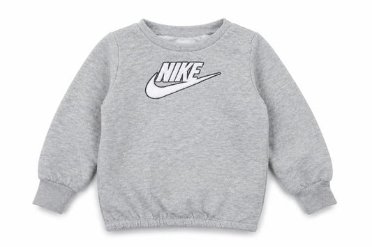 Nike Boys Grey Pullover Sweatshirt 2 Years Logo Crew Neck Fleece
