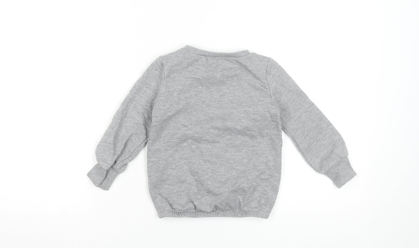 Nike Boys Grey Pullover Sweatshirt 2 Years Logo Crew Neck Fleece