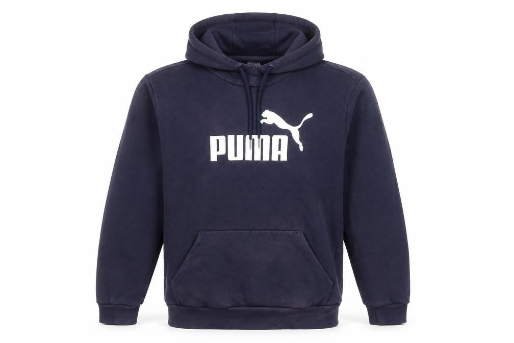 Mens UK L Regular PUMA Blue Pullover Hoodie