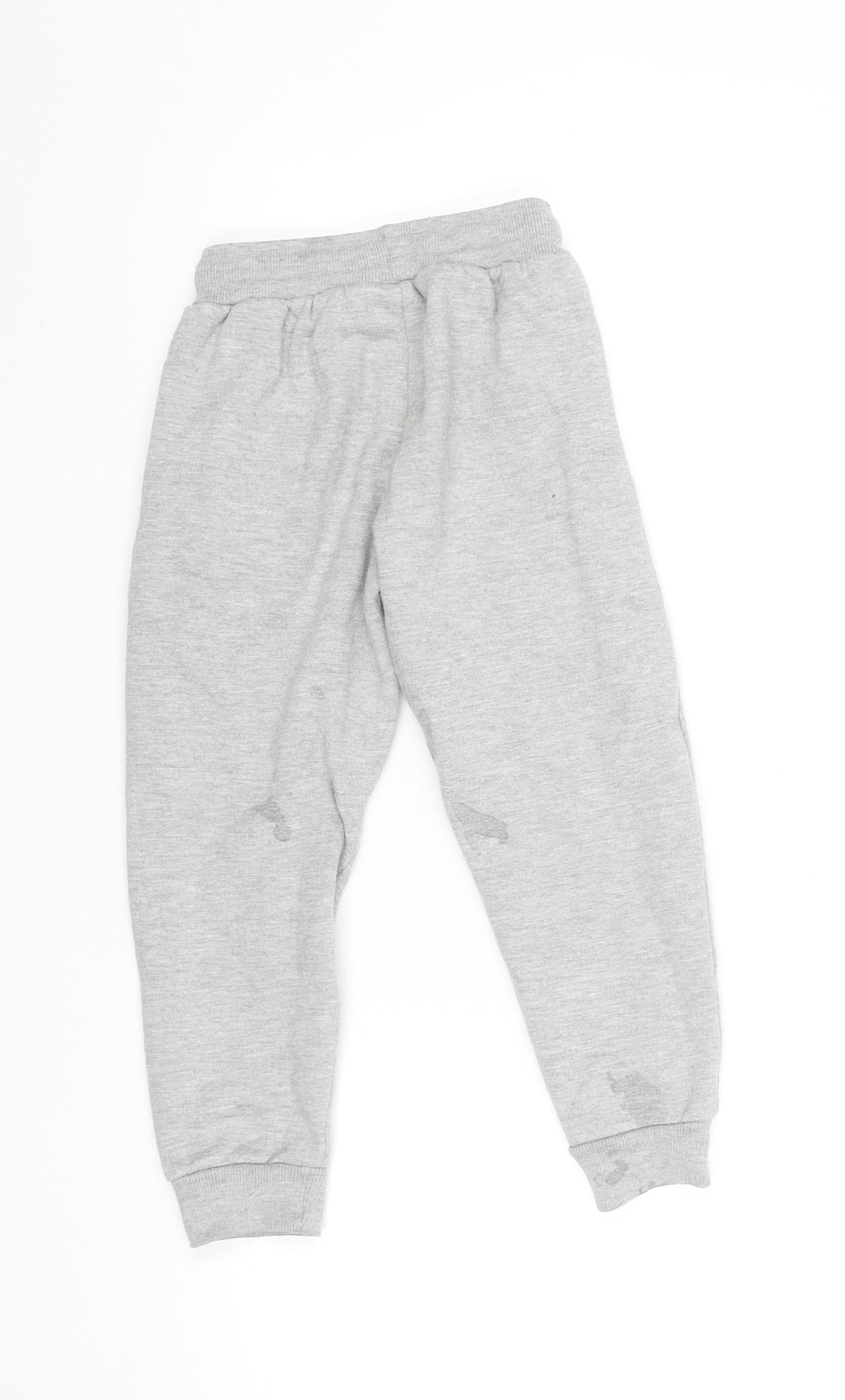 Ellesse Girls Grey Jogger Trousers 5-6 Years Cotton Blend Casual Wear