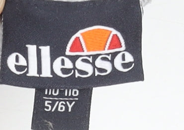 Ellesse Girls Grey Jogger Trousers 5-6 Years Cotton Blend Casual Wear