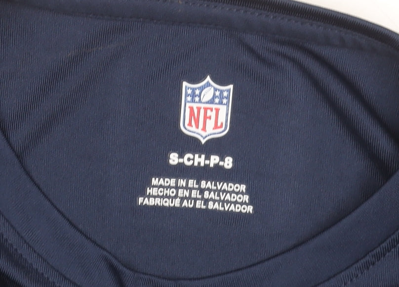 NFL Boys Navy Seattle Seahawks Short Sleeve T-Shirt Size 8 Polyester