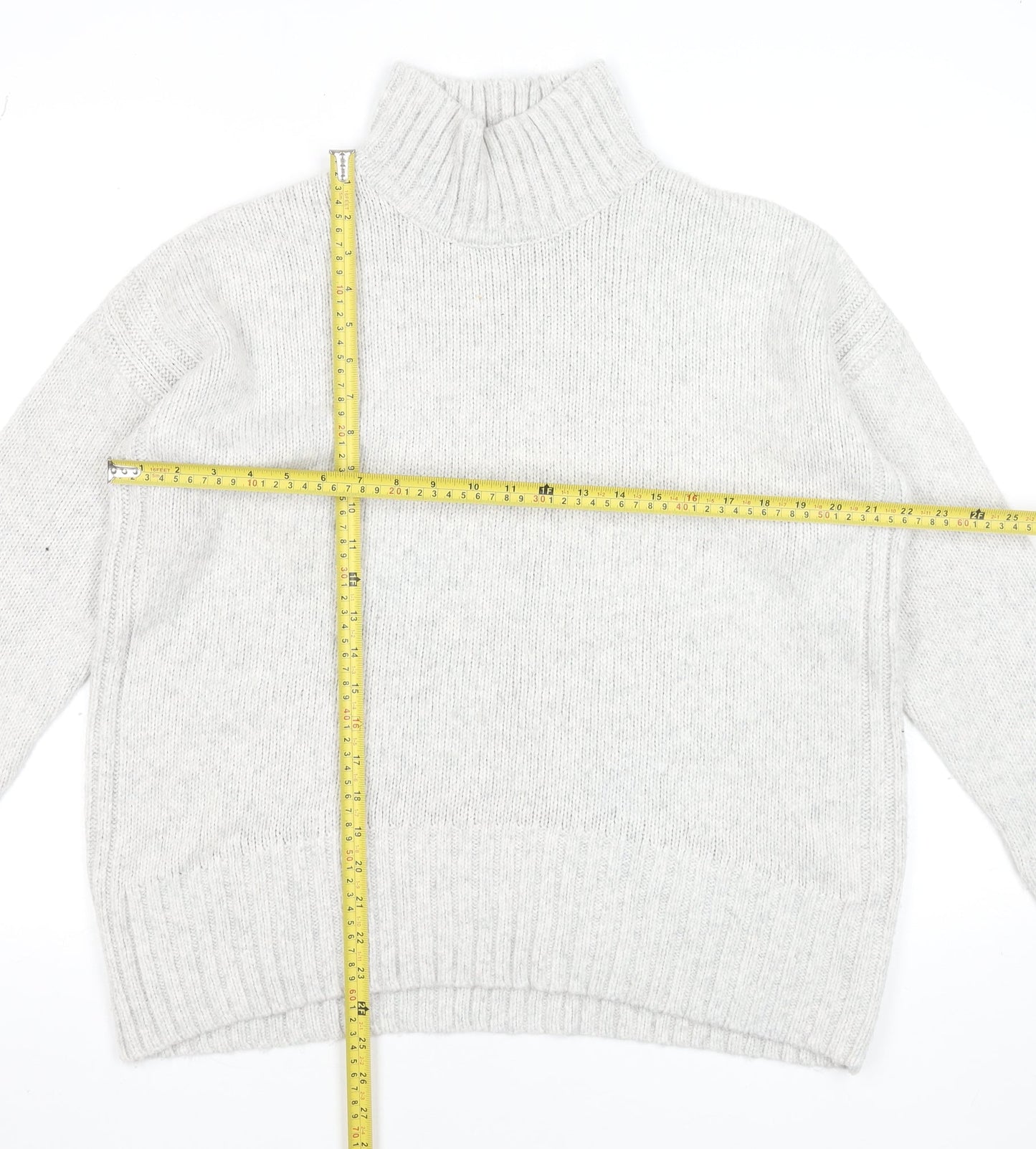 Dunnes Stores Women's Grey Roll Neck Pullover Jumper Size 12