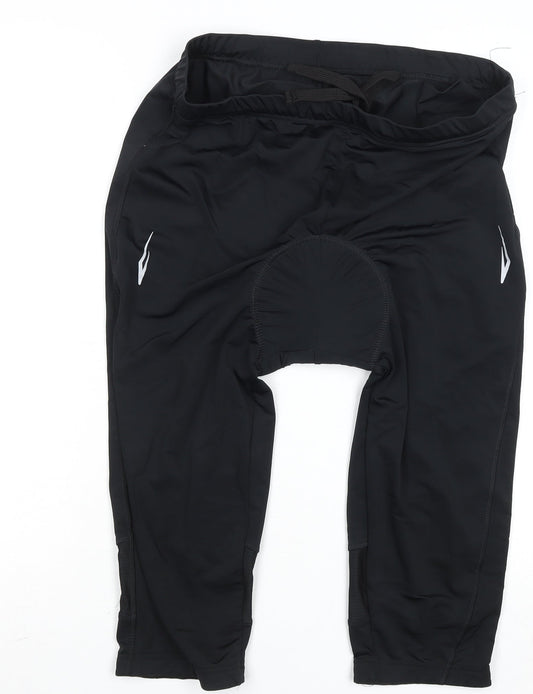 Crivit Men’s Black L Compression Cycling Leggings Breathable Padded