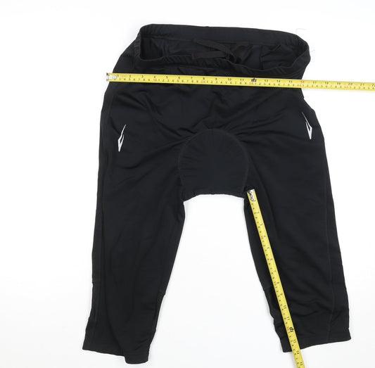 Crivit Men’s Black L Compression Cycling Leggings Breathable Padded