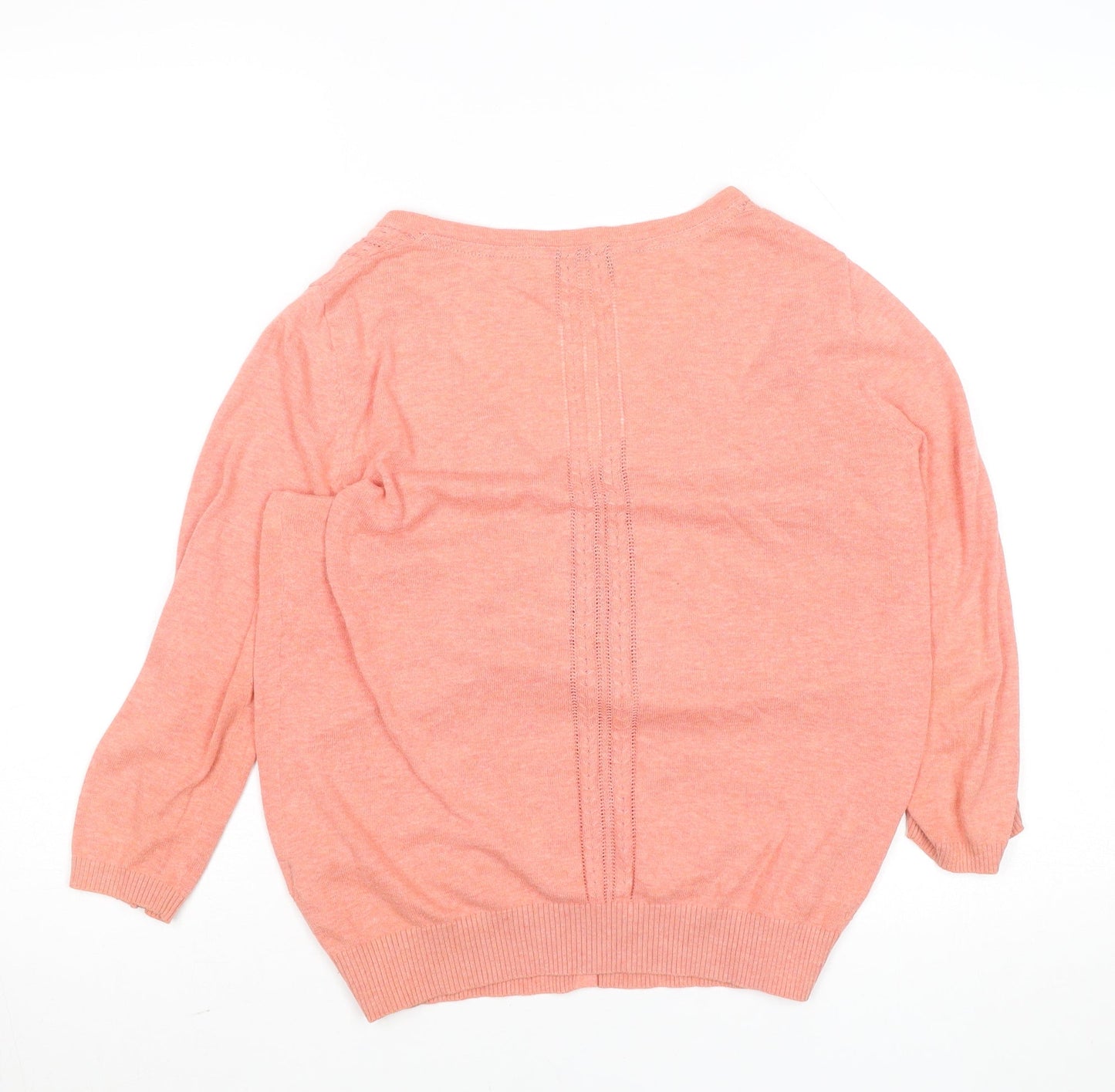 Fat Face Women's Pink Cotton V-Neck Cardigan Size 12