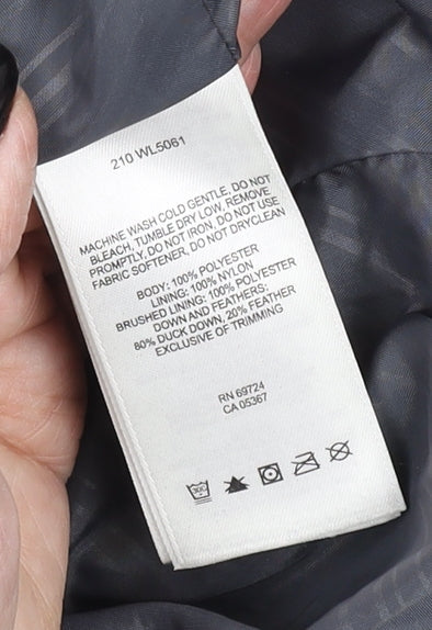 Columbia Women's Grey Long Puffer Coat L Down Insulated Waterproof Jacket