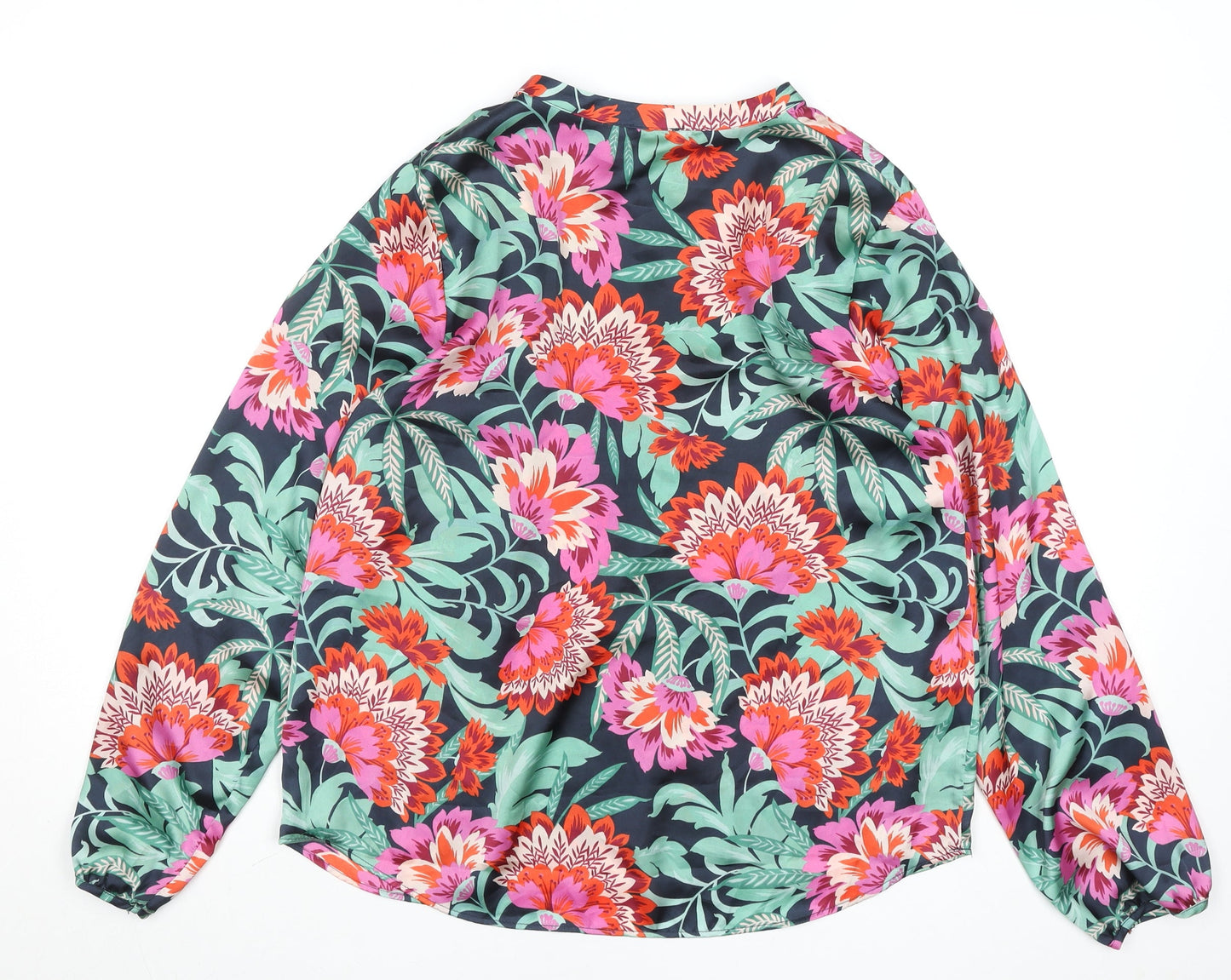 Gallery Women’s Multicoloured Floral Long Sleeve Tunic Blouse UK 12