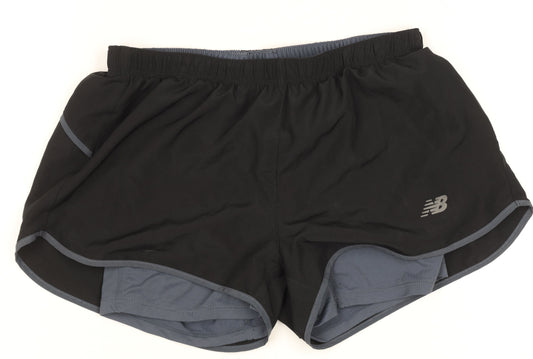 New Balance Womens Black XS Running Shorts Lightweight Quick Dry