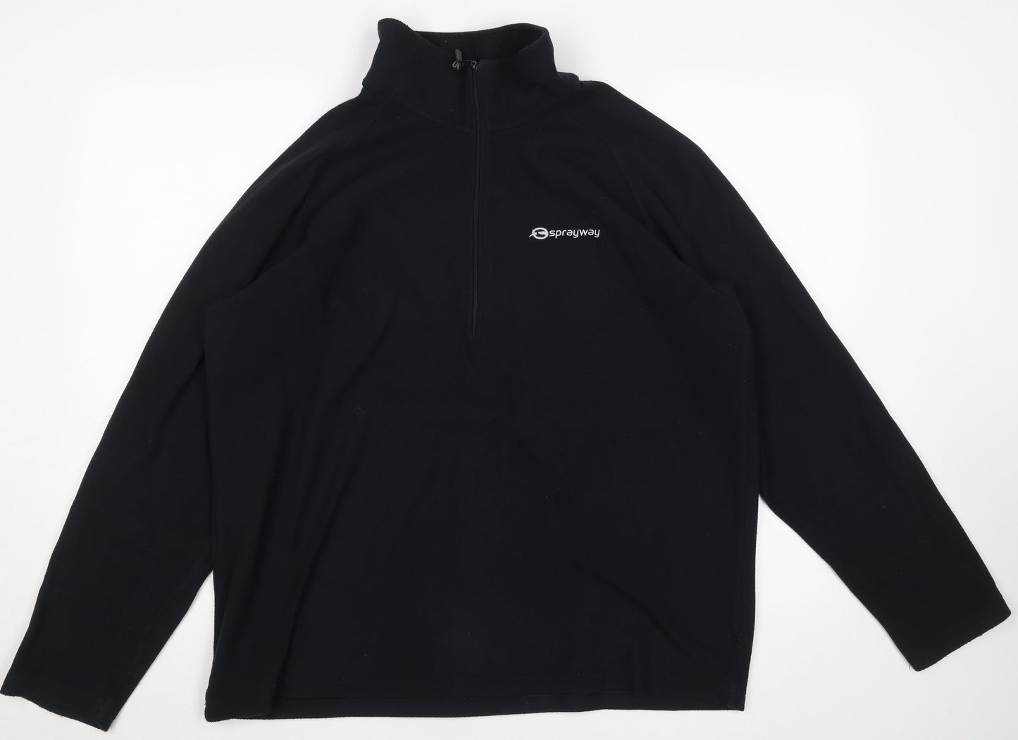 Sprayway Men's Black Fleece 1/2 Zip Sweatshirt Size L Outdoor Pullover