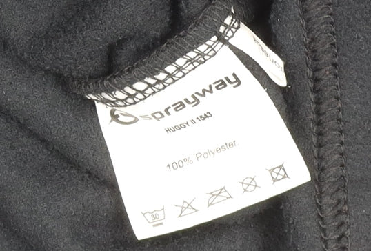 Sprayway Men's Black Fleece 1/2 Zip Sweatshirt Size L Outdoor Pullover