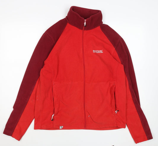 Regatta Mens Red Fleece Basic Jacket Size M Full Zip Outdoor Wear