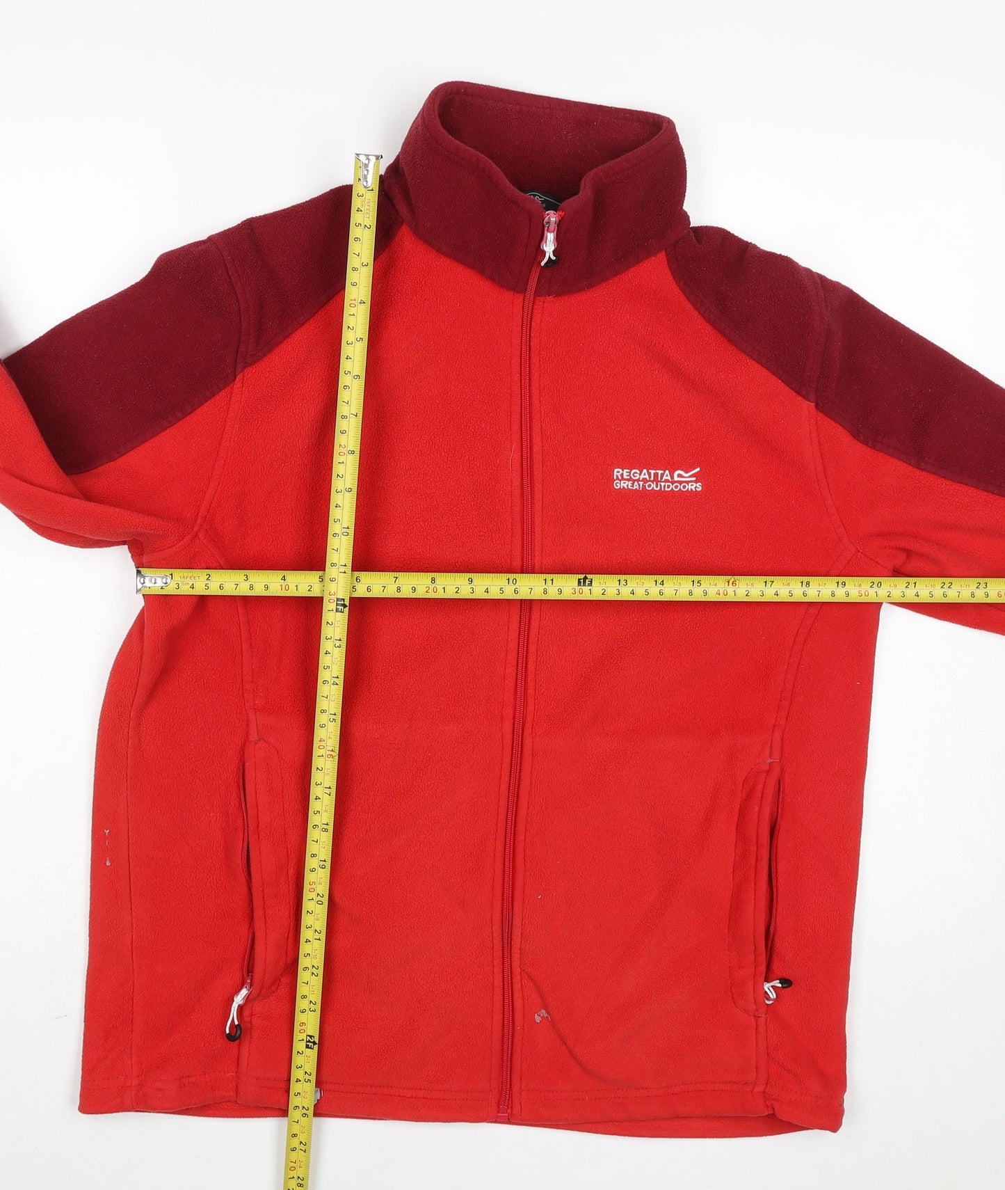 Regatta Mens Red Fleece Basic Jacket Size M Full Zip Outdoor Wear