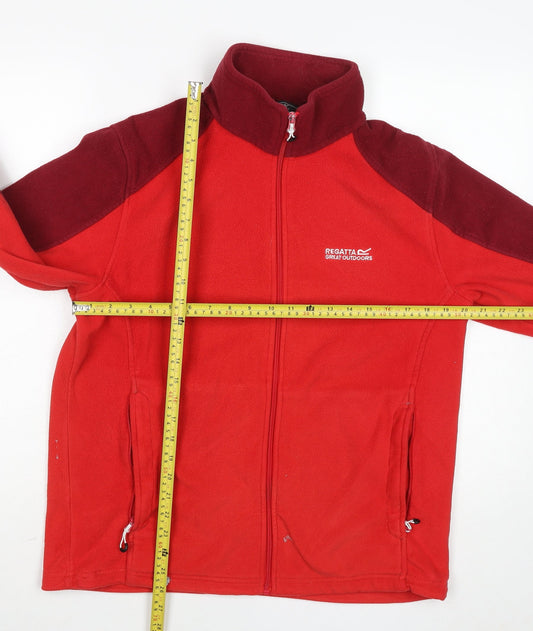 Regatta Mens Red Fleece Basic Jacket Size M Full Zip Outdoor Wear