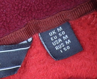 Regatta Mens Red Fleece Basic Jacket Size M Full Zip Outdoor Wear