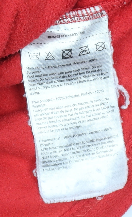 Regatta Mens Red Fleece Basic Jacket Size M Full Zip Outdoor Wear