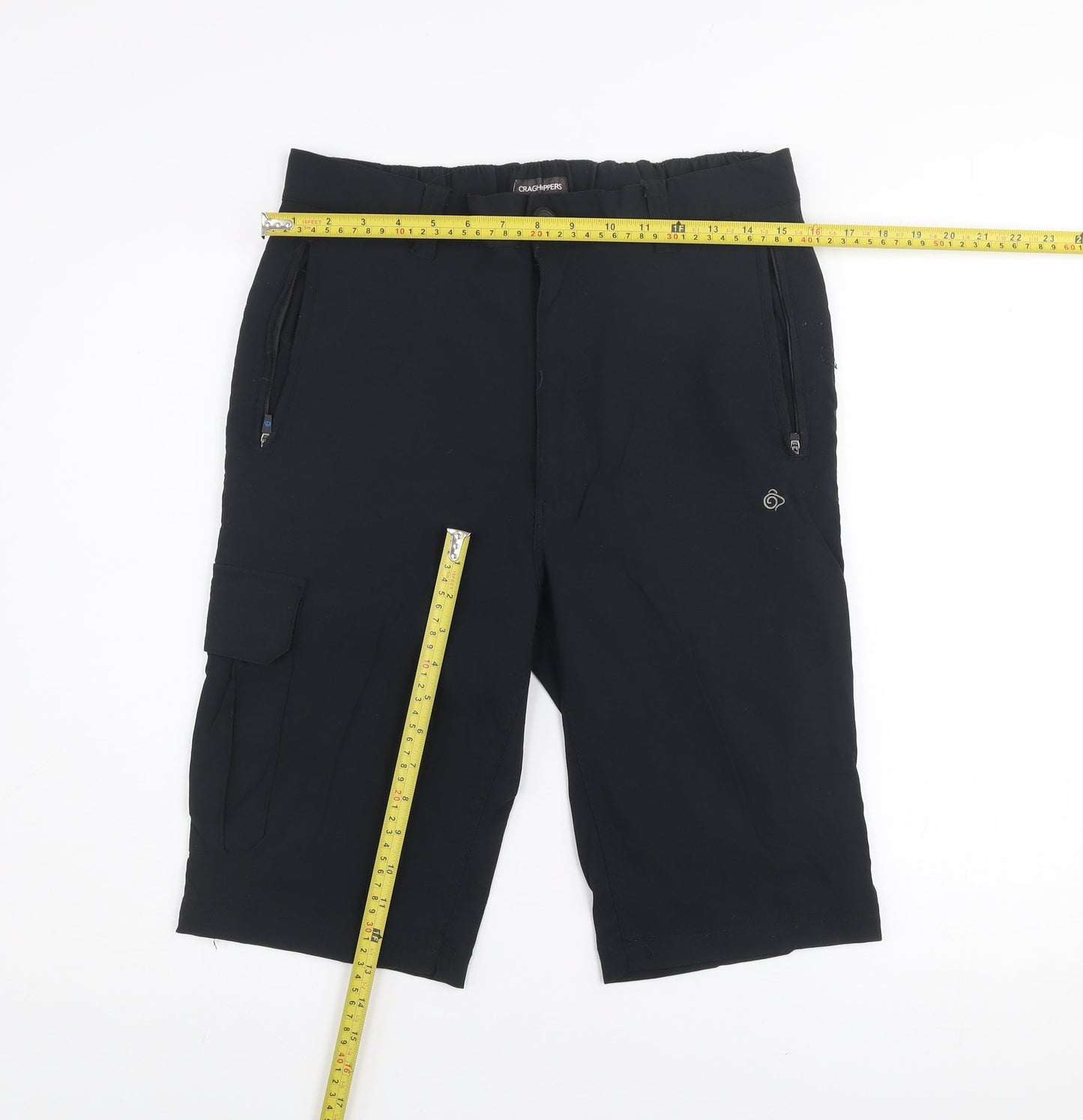Craghoppers Men's Black Cargo Shorts Size L 34 Inch Water Resistant