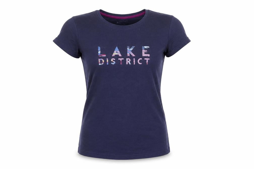 Womens UK Size 8 Mountain Warehouse Blue Cotton Blend T-Shirt