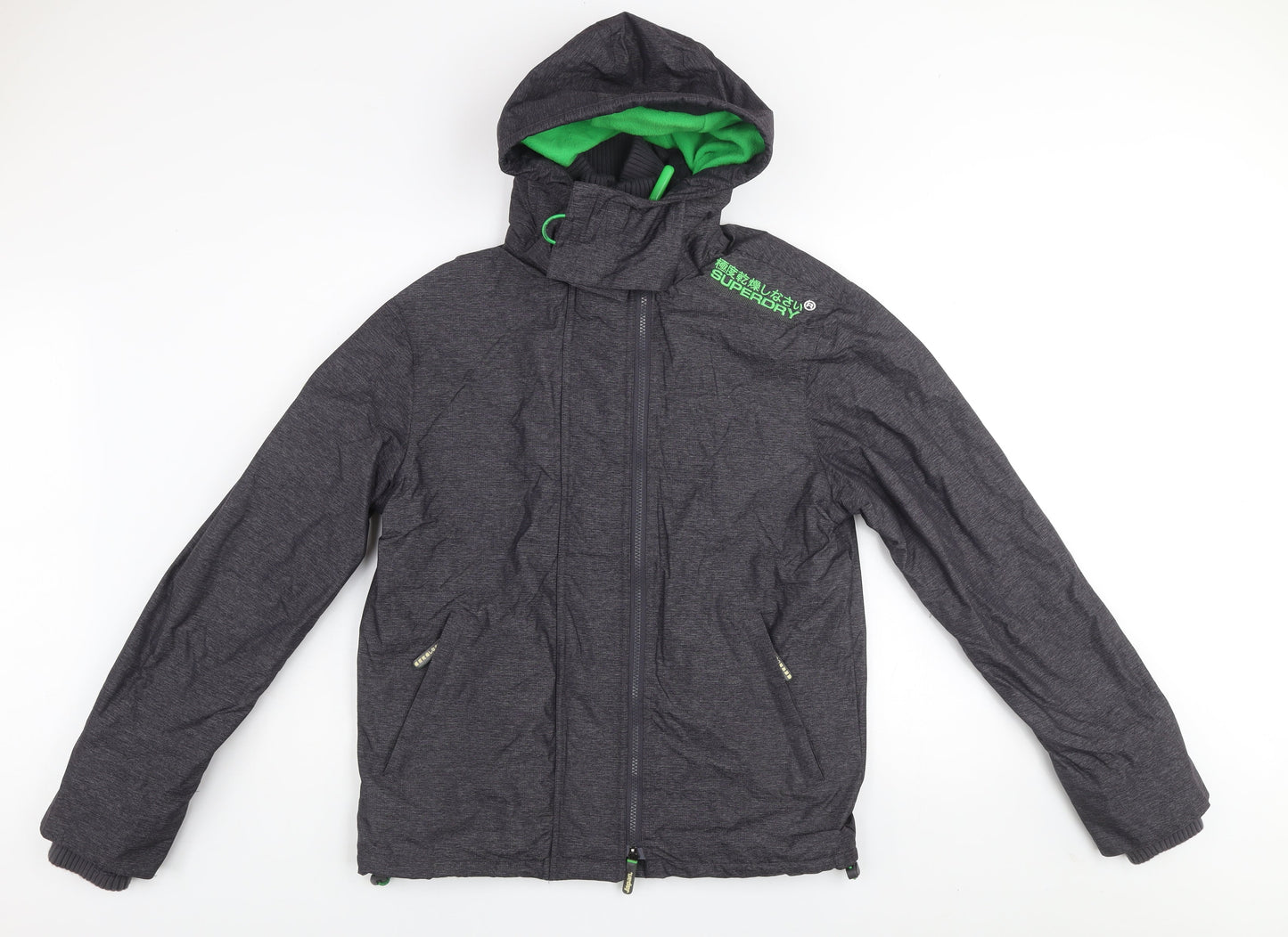 Superdry Men's Grey M Windcheater Hooded Softshell Jacket