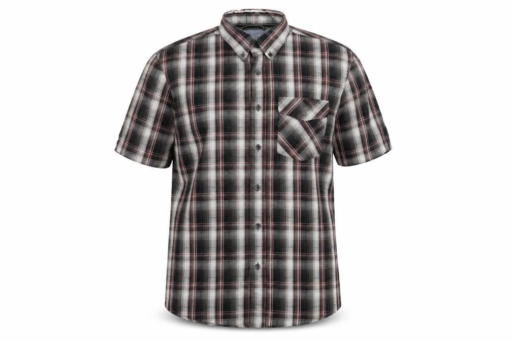 Avenue Men's Multicoloured Plaid Cotton Short Sleeve Button-Up Shirt M