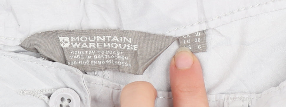 Mountain Warehouse Women’s Grey Capri Trousers Size 10 Lightweight Casual