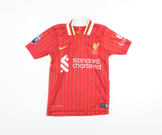 Nike Liverpool FC Boys Red Short Sleeve Collared Football Jersey 4 Years