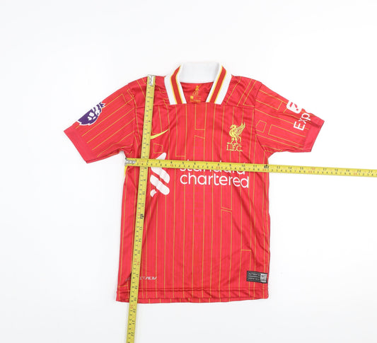Nike Liverpool FC Boys Red Short Sleeve Collared Football Jersey 4 Years
