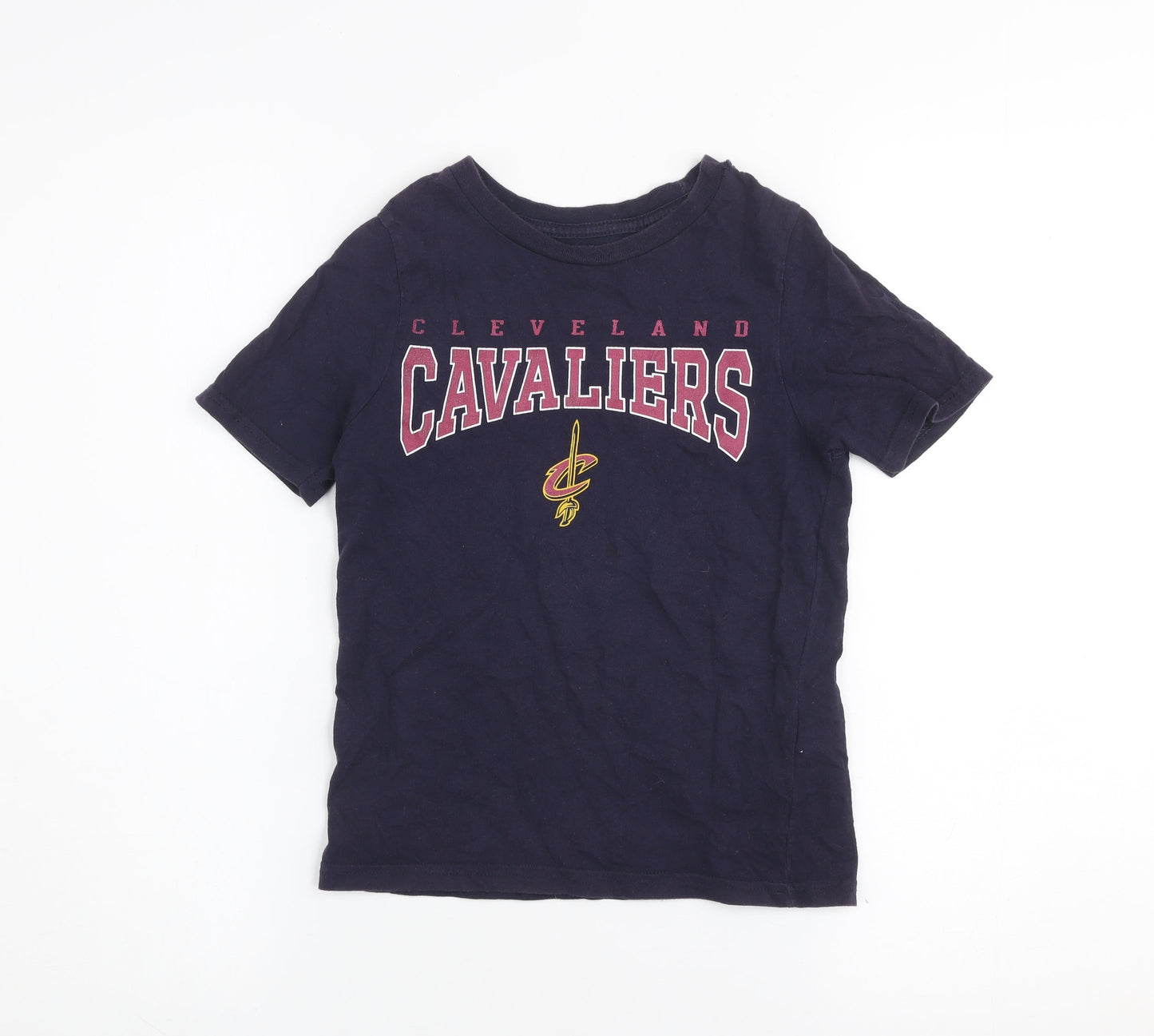 NBA Boys Cleveland Cavaliers Navy Blue Cotton Short Sleeve T-Shirt 6-7 Years