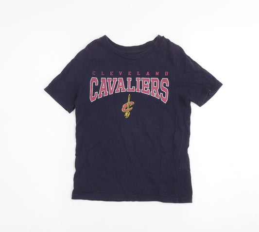 NBA Boys Cleveland Cavaliers Navy Blue Cotton Short Sleeve T-Shirt 6-7 Years